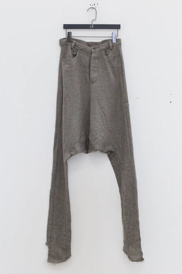 Marc le bihan deep crotch trousers 1440 gray